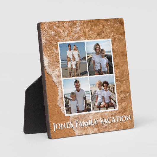 ビーチ海とサーフパーソナライゼーション写真テンプレート フォトプラーク (正面)