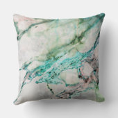 ビーチ海ウォーターグレーミントシルバー金ゴールド大理石 クッション (裏面)