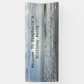 ビーチ海ウォータースカイフォトバークールスデーパーティー 横断幕 (縦)