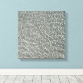 ビーチ海ウォーターリップル&サンド キャンバスプリント (インサイチュ (ウッドフロア))