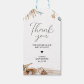 ビーチ海サンゴ赤ちゃんシャワーメッセージカード ギフトタグ (正面)