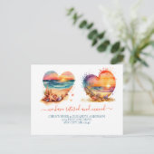 ビーチ海サンセットリタイアロアムービング 案内ポストカード (スタンド正面)