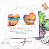 ビーチ海サンセットリタイアロアムービング 案内ポストカード