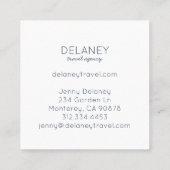 ビーチ海サーフバイクフォトトラベルツーリズム スクエア名刺 (裏面)