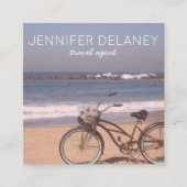 ビーチ海サーフバイクフォトトラベルツーリズム スクエア名刺 (正面)