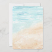 ビーチ海サーフ・アドベンチャーがブルー・ベビー・シャワーを開始 招待状 (裏面)