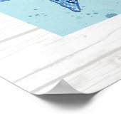 ビーチ海ショアウォールアートホエールタートカートスターフィッシュ ポスター (角)