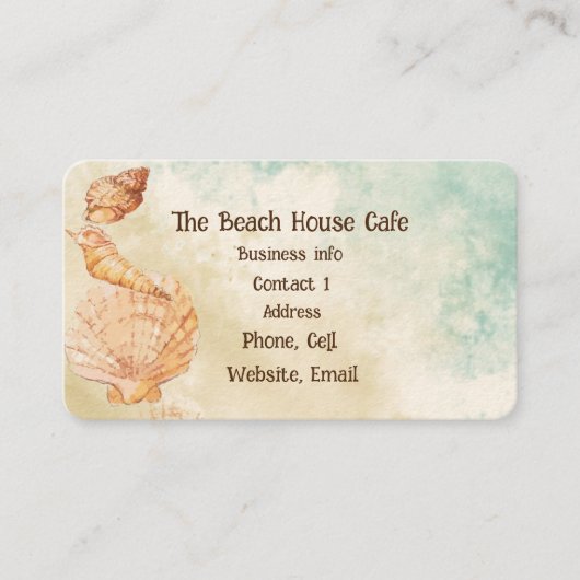 ビーチ海シーサイドウォーター色海シーサンド 名刺 (正面)