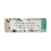 ビーチ海シーサイドシーシ結婚ェルの住所 ラベル (正面)