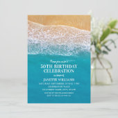 ビーチ海シーサイド目的地航海の誕生日 招待状 (スタンド正面)