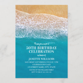 ビーチ海シーサイド目的地航海の誕生日 招待状