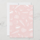 ビーチ海シーシェルガールズベビーシャワー 招待状 (裏面)