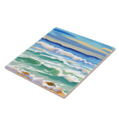 ビーチ海シーデザイン300ブルーグリーン タイル (側面)