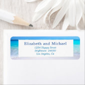 ビーチ海シーブルートロピカルサマー結婚ズ ラベル (インサイチュ)