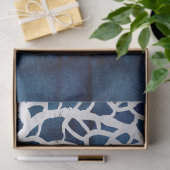 ビーチ海シーホースコーラルネイビーブルーホワイトウッド 薄葉紙 (ギフト)