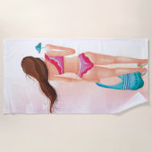 *~*ビーチ海シー女航海の性ビキニカクテル ビーチタオル (正面)