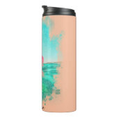 *~*ビーチ海シー航海のピンクトイフラミンゴ タンブラー (回転右)