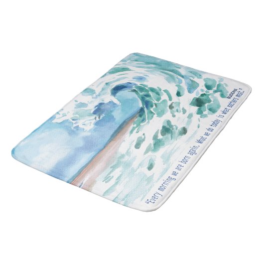 ビーチ海スピリチュアル引用文 感動的 バスマット (アングル)