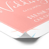 ビーチ海ス結婚スターフィッシュズゲストブックサイン ポスター (角)