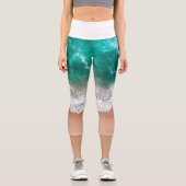 ビーチ海ターコイズ海浜 カプリレギンス (正面)