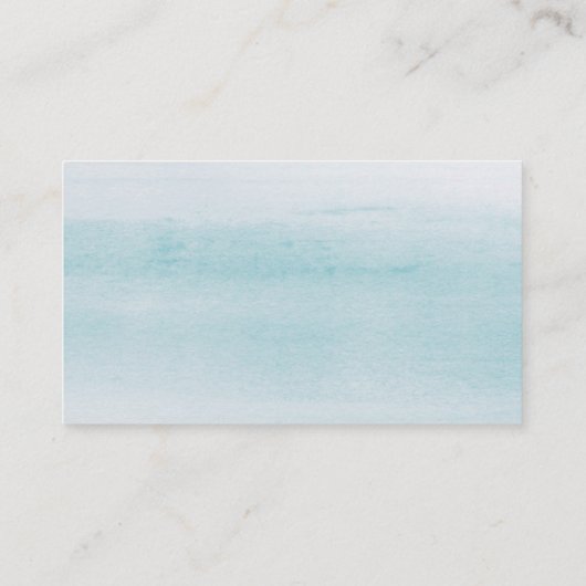 ビーチ海トロピカルウォーター結婚カラーのウェブサイト エンクロージャーカード (裏面)