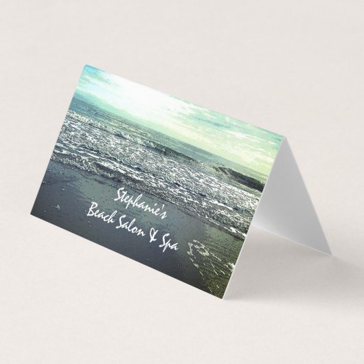 ビーチ海トロピカルパラダイスシーウェ芸術的ーブ 名刺 (正面)