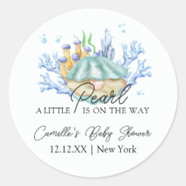 ビーチ海パールザシーベビーシャワー ラウンドシール