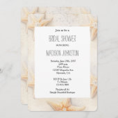 ビーチ海ヒトデブライダルシャワー 招待状 (正面/裏面)