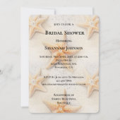 ビーチ海ヒトデブライダルシャワー 招待状 (正面)