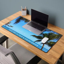 ビーチ海ビューパームツリーズまたは写真 デスクマット