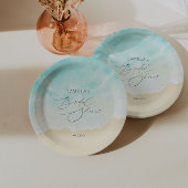 ビーチ海ブライダルシャワー ペーパープレート