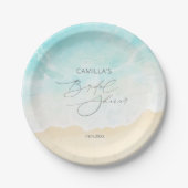 ビーチ海ブライダルシャワー ペーパープレート (正面)