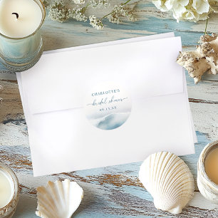 ビーチ海ブライダルシャワー ラウンドシール