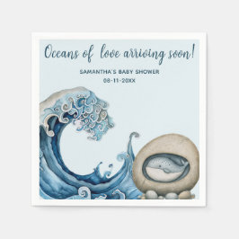ビーチ海ベビースシャワー スタンダードカクテルナプキン
