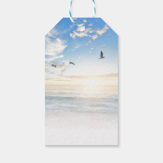 ビーチ海メモリアルまたは葬式トリビュート ギフトタグ (裏面)