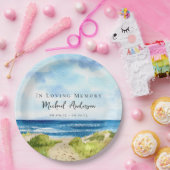 ビーチ海メモリアル葬儀ワーク ペーパープレート (パーティー)