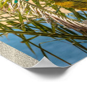 ビーチ海ライブシンプル感動的やる気を起こさせる ポスター (角)