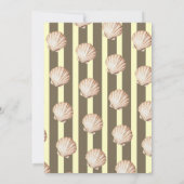 ビーチ海下You Soon Pearl Baby Shower 招待状 (裏面)