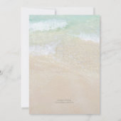 ビーチ海写真の結婚告知 招待状 (裏面)