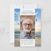 ビーチ海写真悔やみや弔慰葬儀記念館 サンキューカード (裏面)