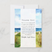 ビーチ海写真悔やみや弔慰葬儀記念館 サンキューカード (正面)