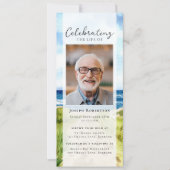 ビーチ海写真葬儀デジタルエビテ 招待状 (正面)