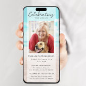 ビーチ海写真葬儀デジタル招待状 招待状