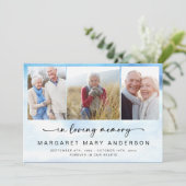 ビーチ海写真葬儀悔やみや弔慰ありがとう カード (スタンド正面)