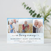 ビーチ海写真葬儀悔やみや弔慰ありがとう サンキューカード