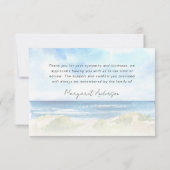 ビーチ海写真葬儀悔やみや弔慰ありがとう サンキューカード