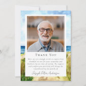 ビーチ海写真記念・葬儀記念 サンキューカード (正面)