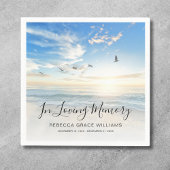 ビーチ海写真追悼式 スタンダードカクテルナプキン