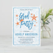 ビーチ海卒業プールパーティの招待状 招待状 (スタンド正面)