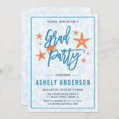 ビーチ海卒業プールパーティの招待状 招待状 (正面/裏面)